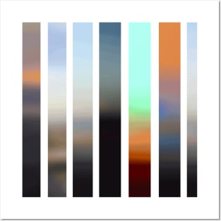 Artistic Vertical Strips in Beautiful Shades of Colors Posters and Art